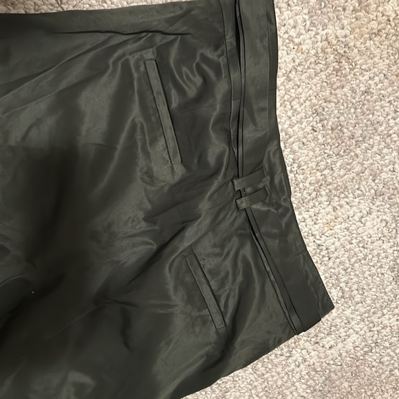 Dark green wide leg , cropped dressy pants - Picture 3 of 4